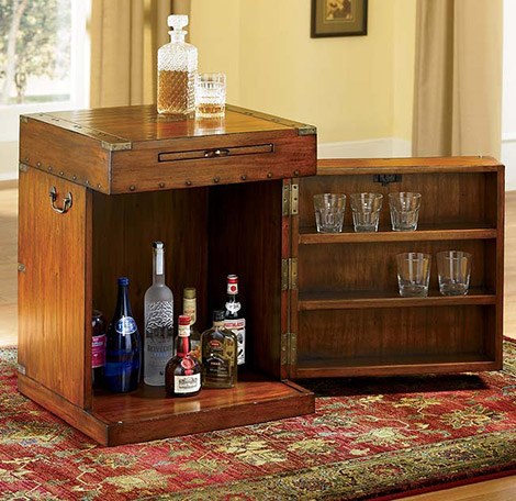 Gunning Box Bar Liquor Cabinet and Bar