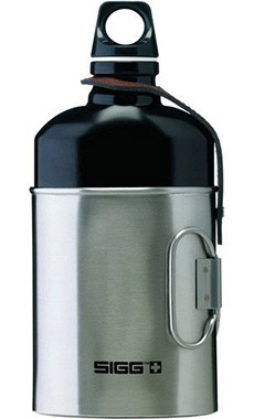 Sigg Black Oval Falsk with Removeable Cup