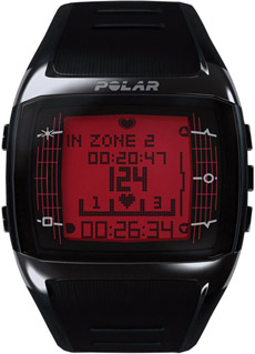 Polar FT60 Men's Heart Rate Monitor Watch Black with Red Display