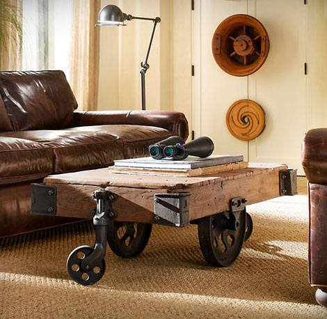 Restoration Hardware Furniture Factory Cart