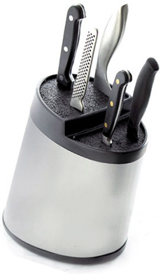 Kapoosh Universal Knife Block - Stainless Steel