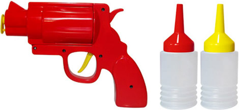 Condiment Gun for Ketchup and Mustard