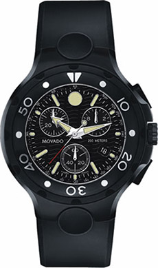 Movado Men's Series 800 Black Thermoresin Watch