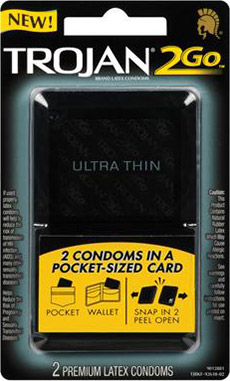 Trojan 2Go Ultra Thin Condom Pack