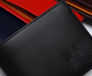 Psycho Bunny Ettinger Bridle Leather Billfold Wallets