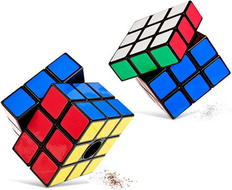 Rubiks Cube Salt & Pepper Mills