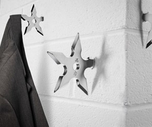 Ninja Star Coat Hooks