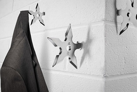 Ninja Star Coat Hooks