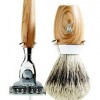 Olive Wood Shaving Set