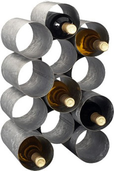 Galvanized 12 Bottle Wine Rack