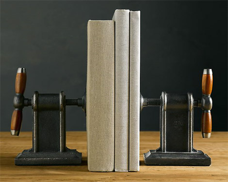 Restoration Hardware Vise Bookends