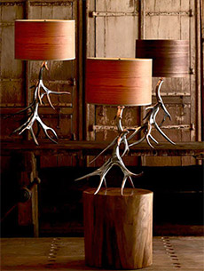 Roost Aluminum Antler Lamp Base