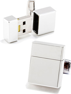 USB Flash Drive Cufflinks