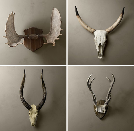 Restoration Hardware Cast Resin Horns & Antlers
