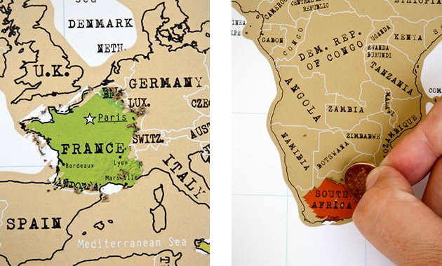 world map with countries and cities. Luckies Scratch World Map