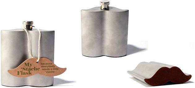 Mustache Shaped Flask
