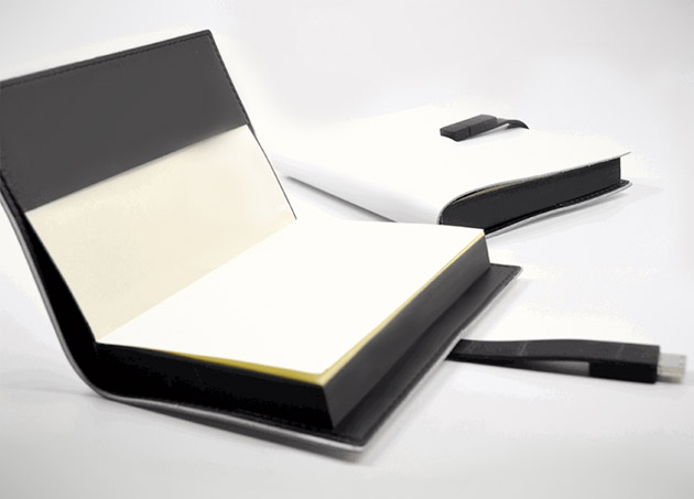 Leather Journal with USB Drive