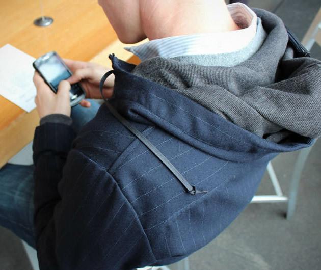 Betabrand Executive Pinstripe Hoodie