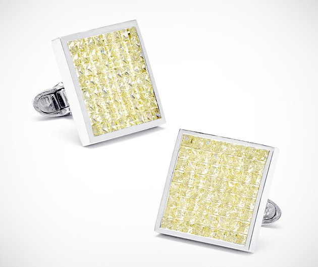 Jacob & Co. Canary Diamond Square Cufflinks